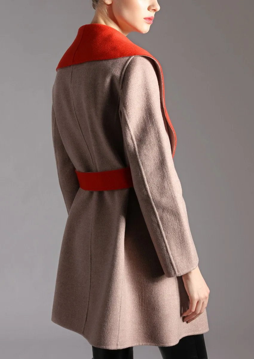 100% cashmere reversible handmade coat