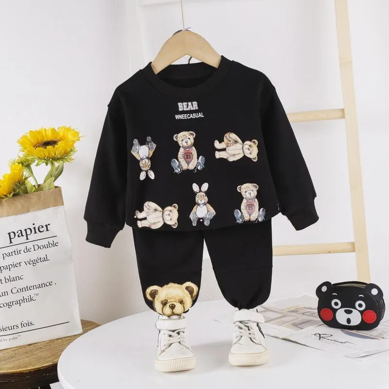 2-piece Cartoon Design Sweatshirts & Pants for Children Boy