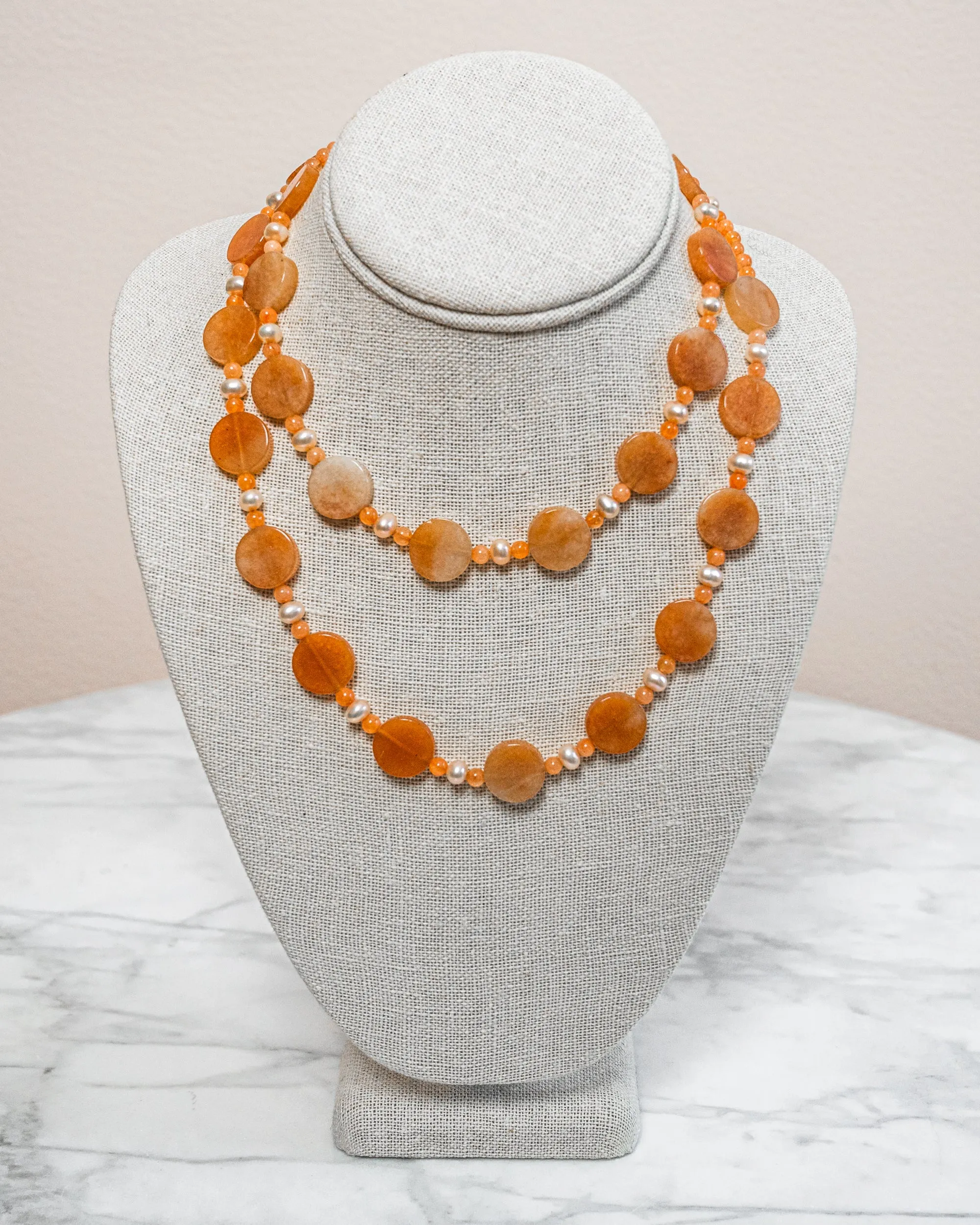 Aventurine Disc Necklace