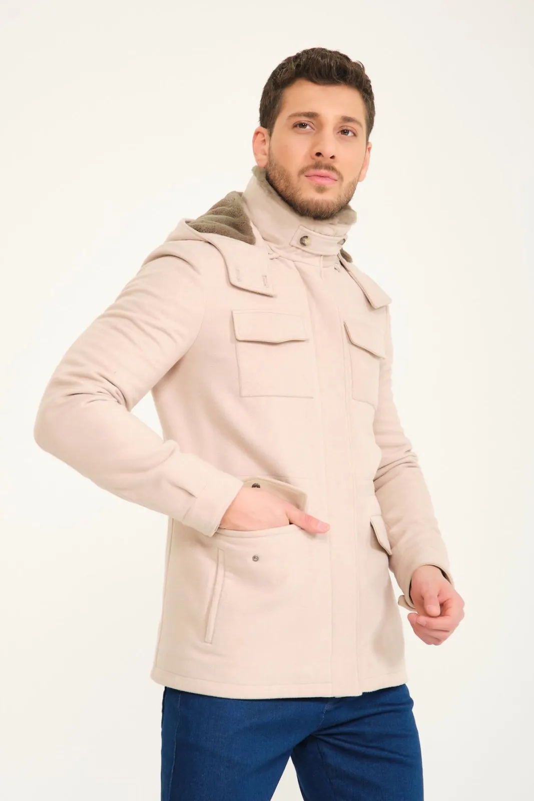 Beige Wool Coat