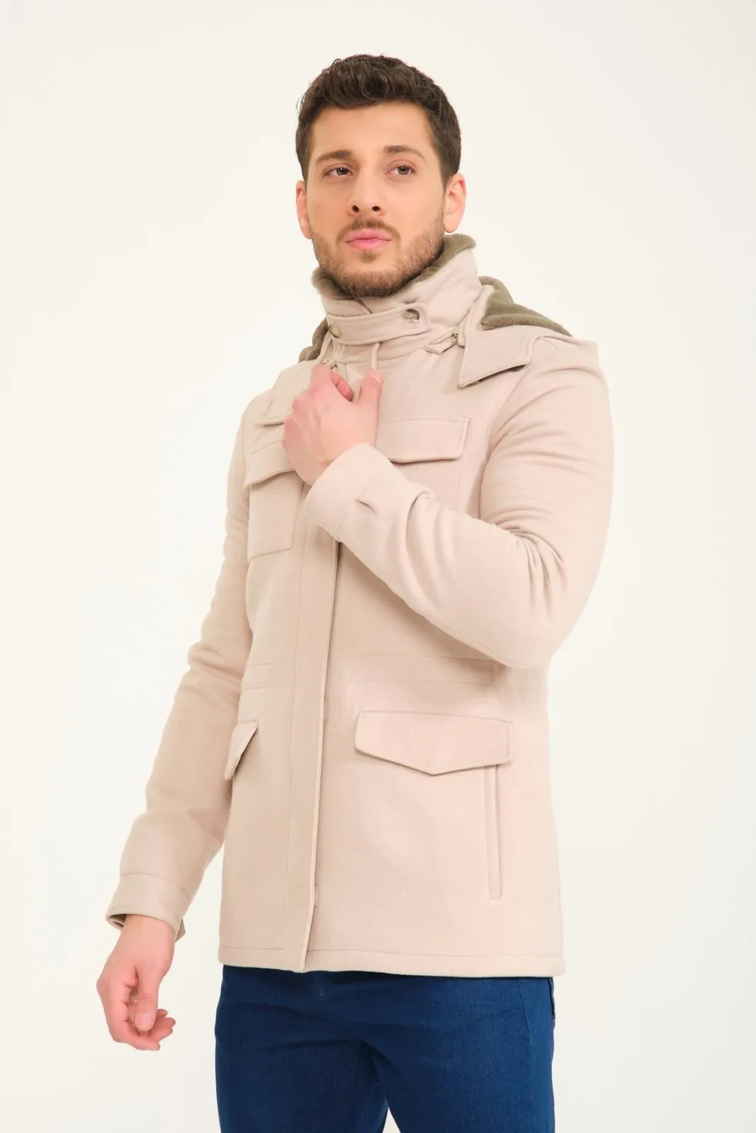 Beige Wool Coat