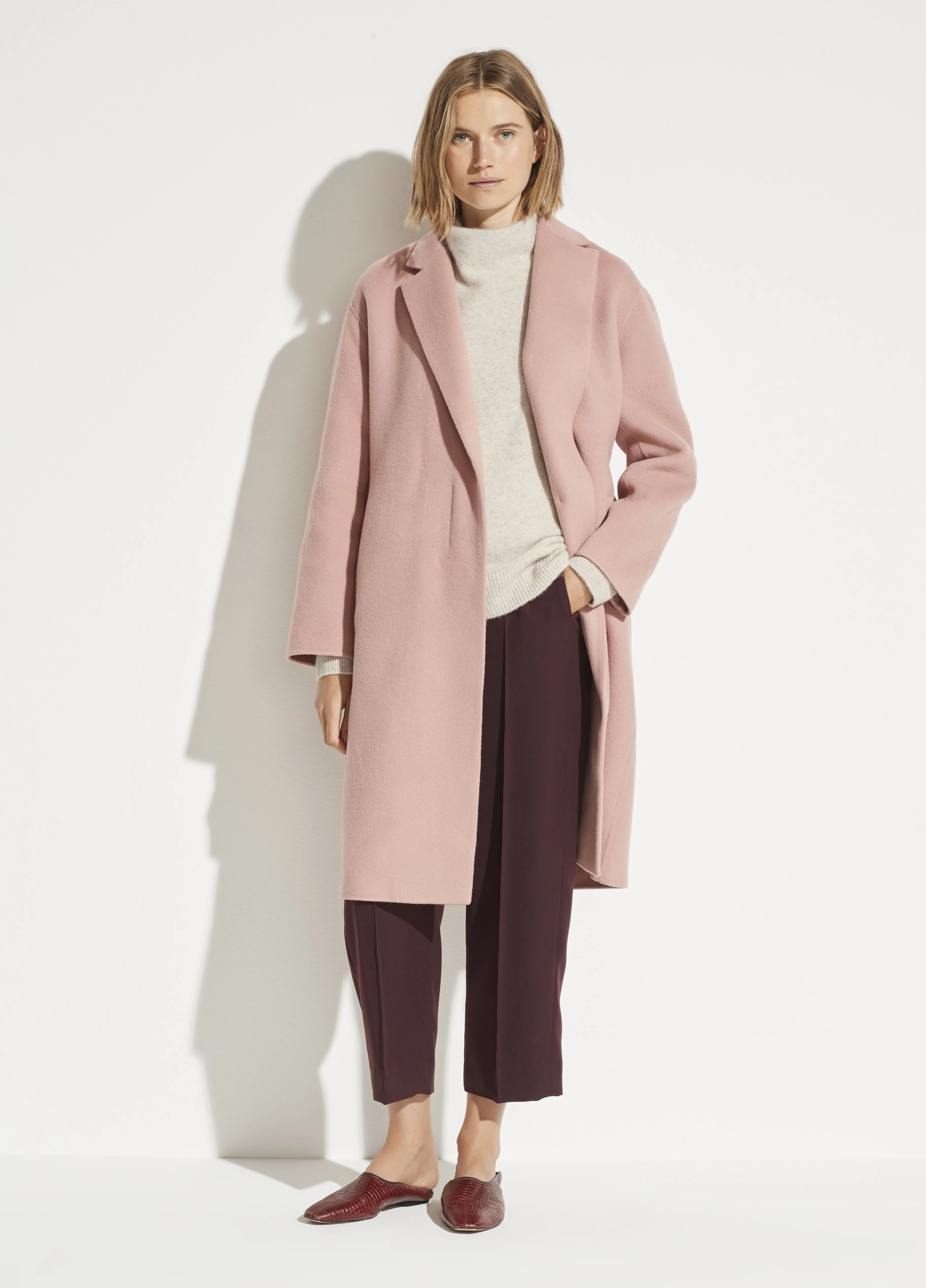 Belted Coat in Petal Crest