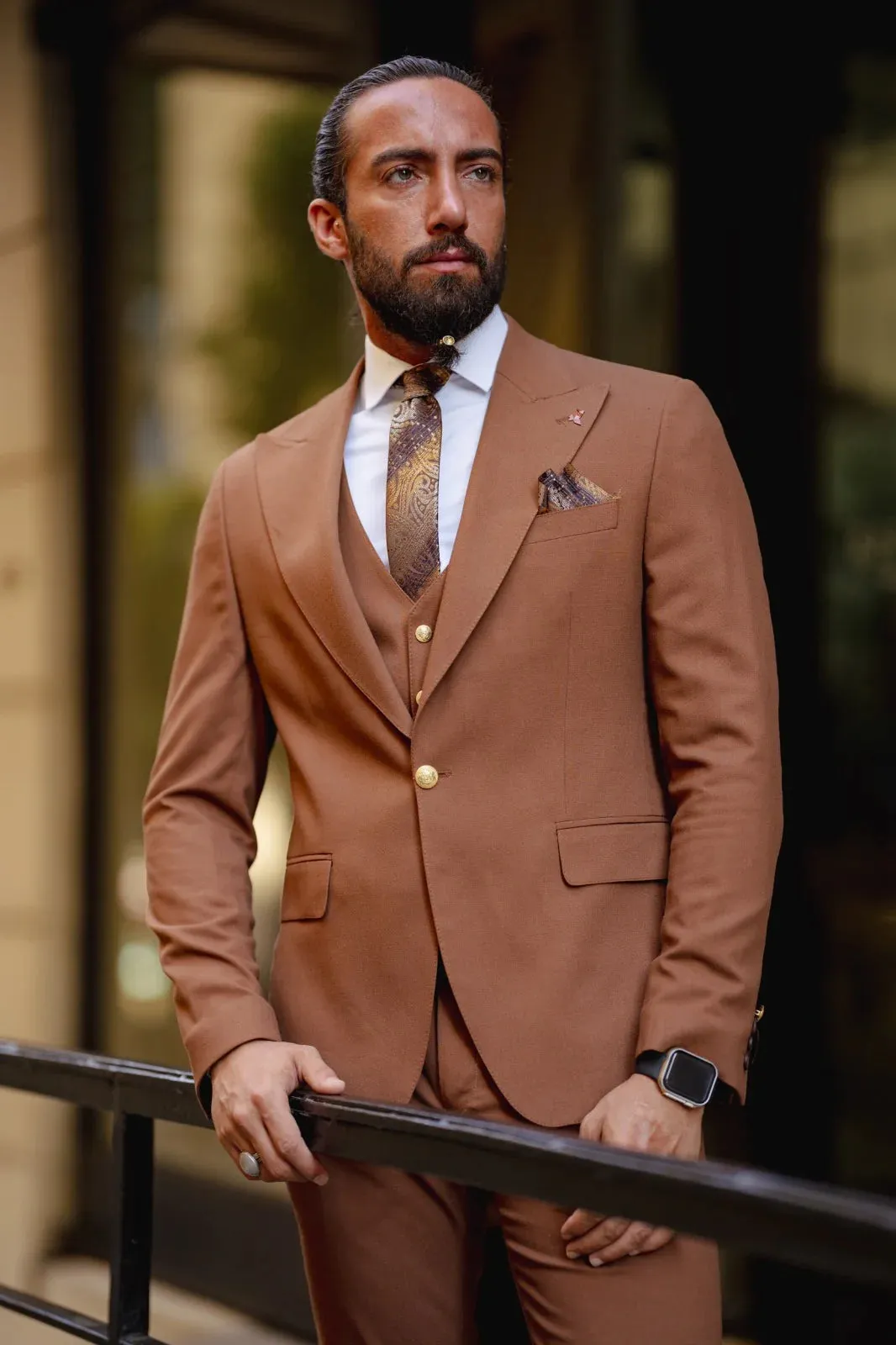 Bojoni Benevento Tile Slim Fit   Suit