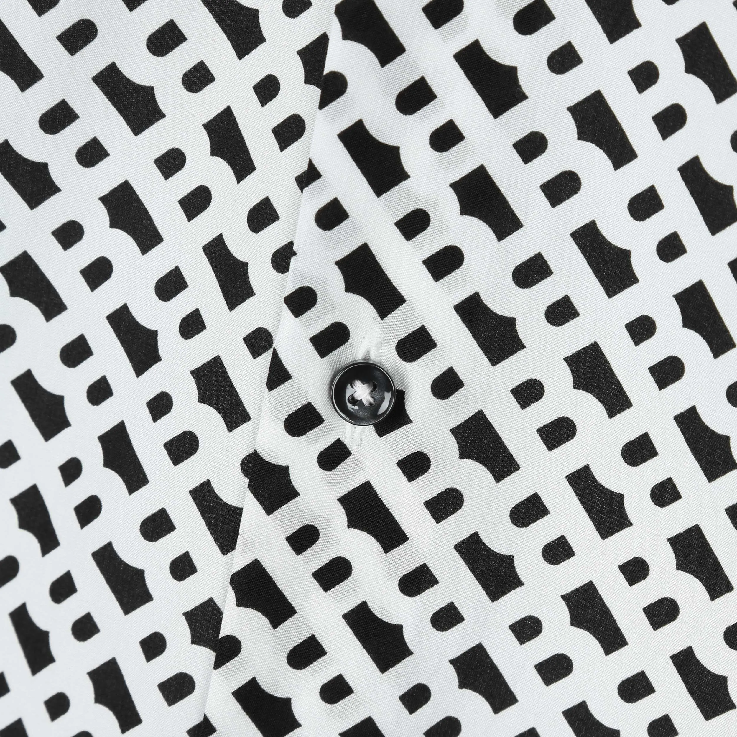 BOSS H Hank Kent C1 214 Shirt in Black & White Print