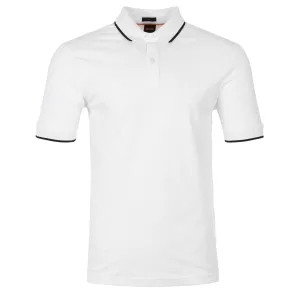 BOSS Passertip Polo Shirt in White