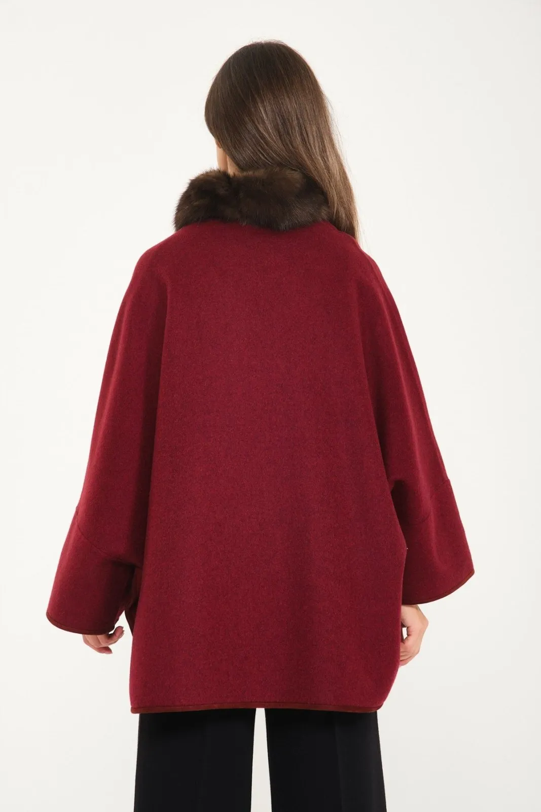 Burgundy Wool Coat