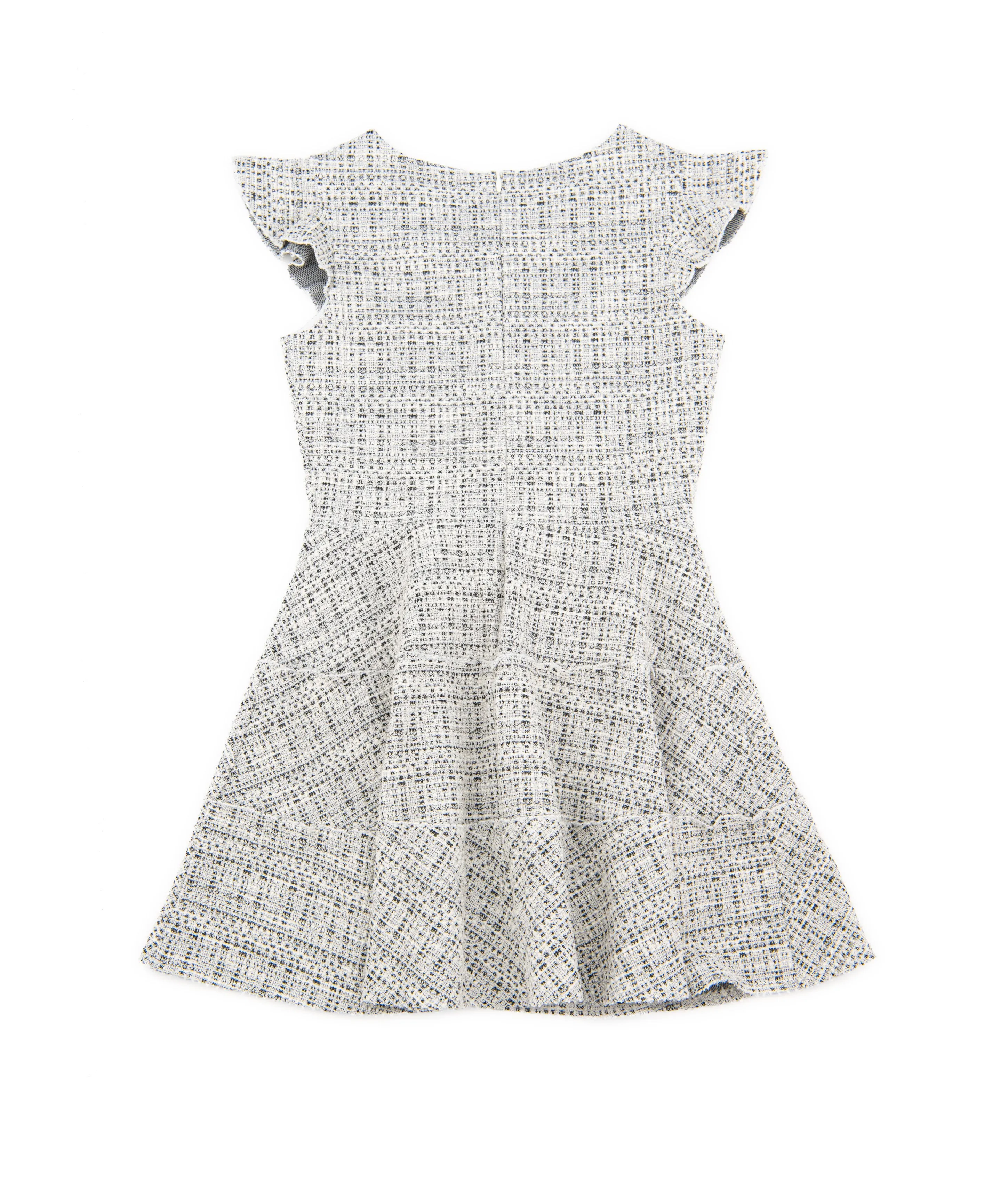 By Debra Girls Black/White New Boucle 3 Tier Dress