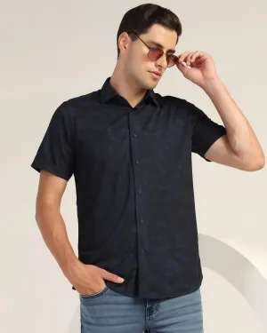 Casual Half Sleeve Blue Stripe Shirt - Nino