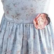 Chambray Floral Toddler Dress