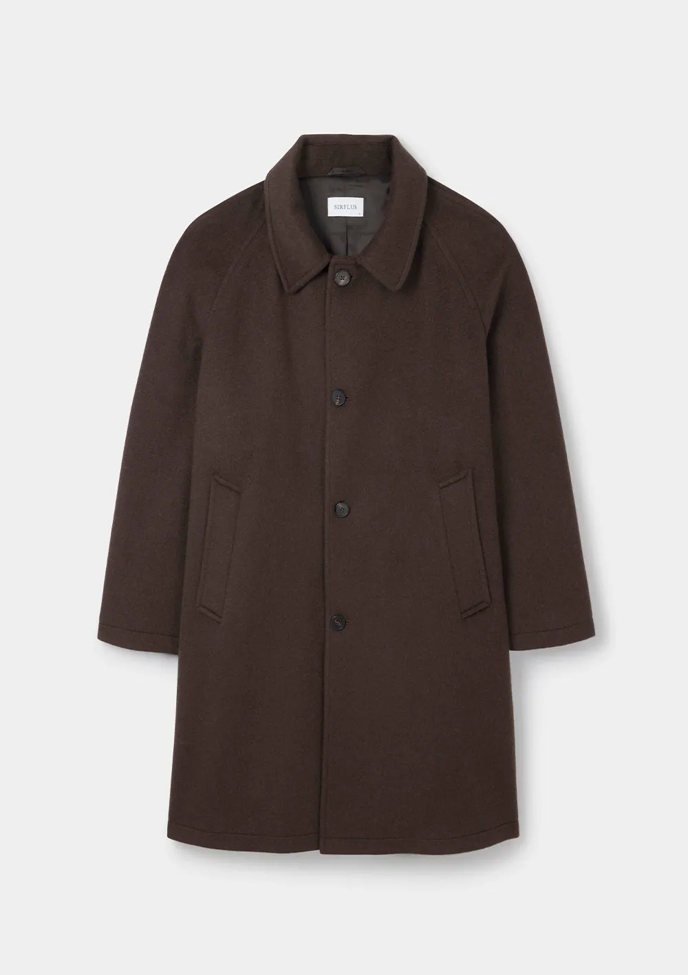 Coffee Cashmere Raglan Overcoat