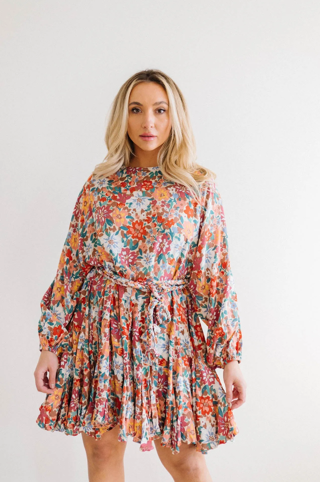 Colorful Summer Floral Mini Dress