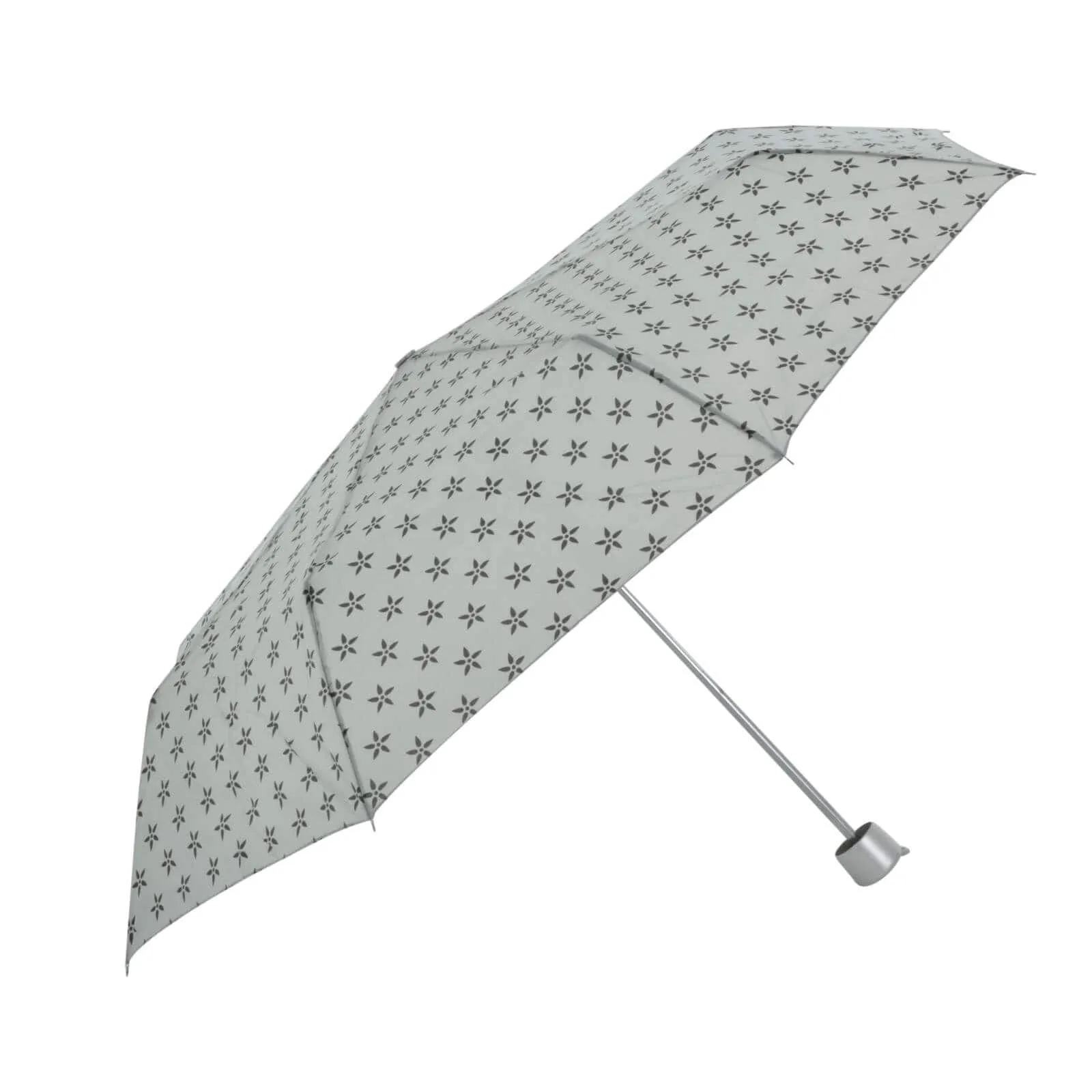 Drizzles Monochrome Supermini Umbrella Manual Brolly Silver