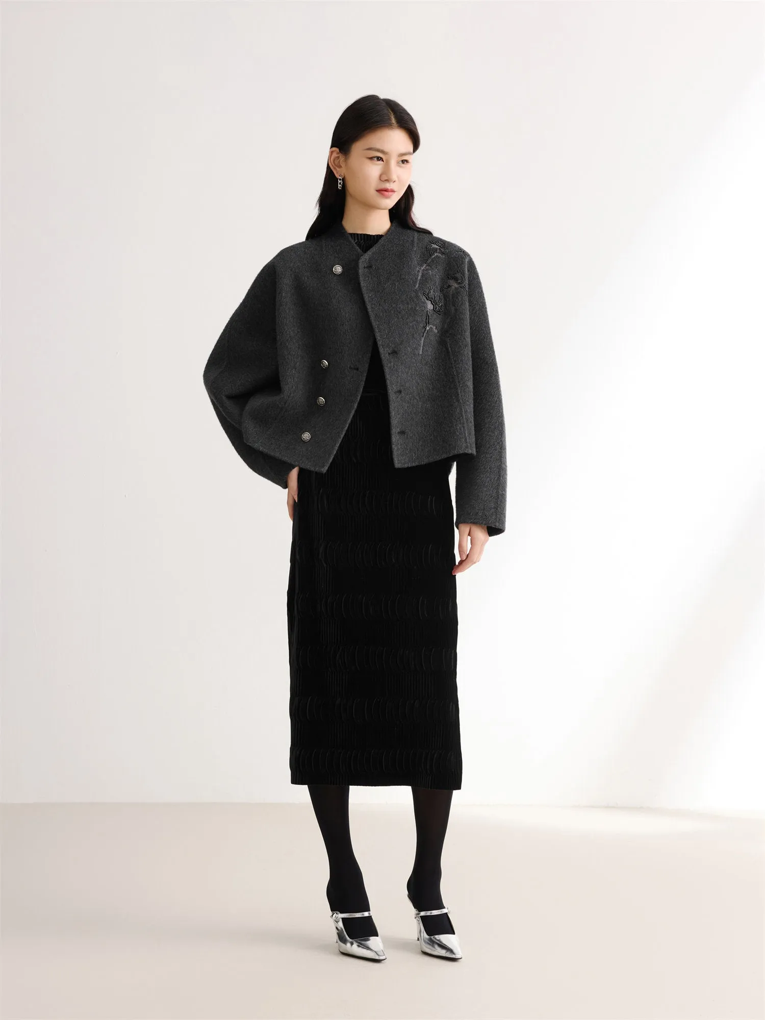 EP YAYING Sheep Wool National Style Coat