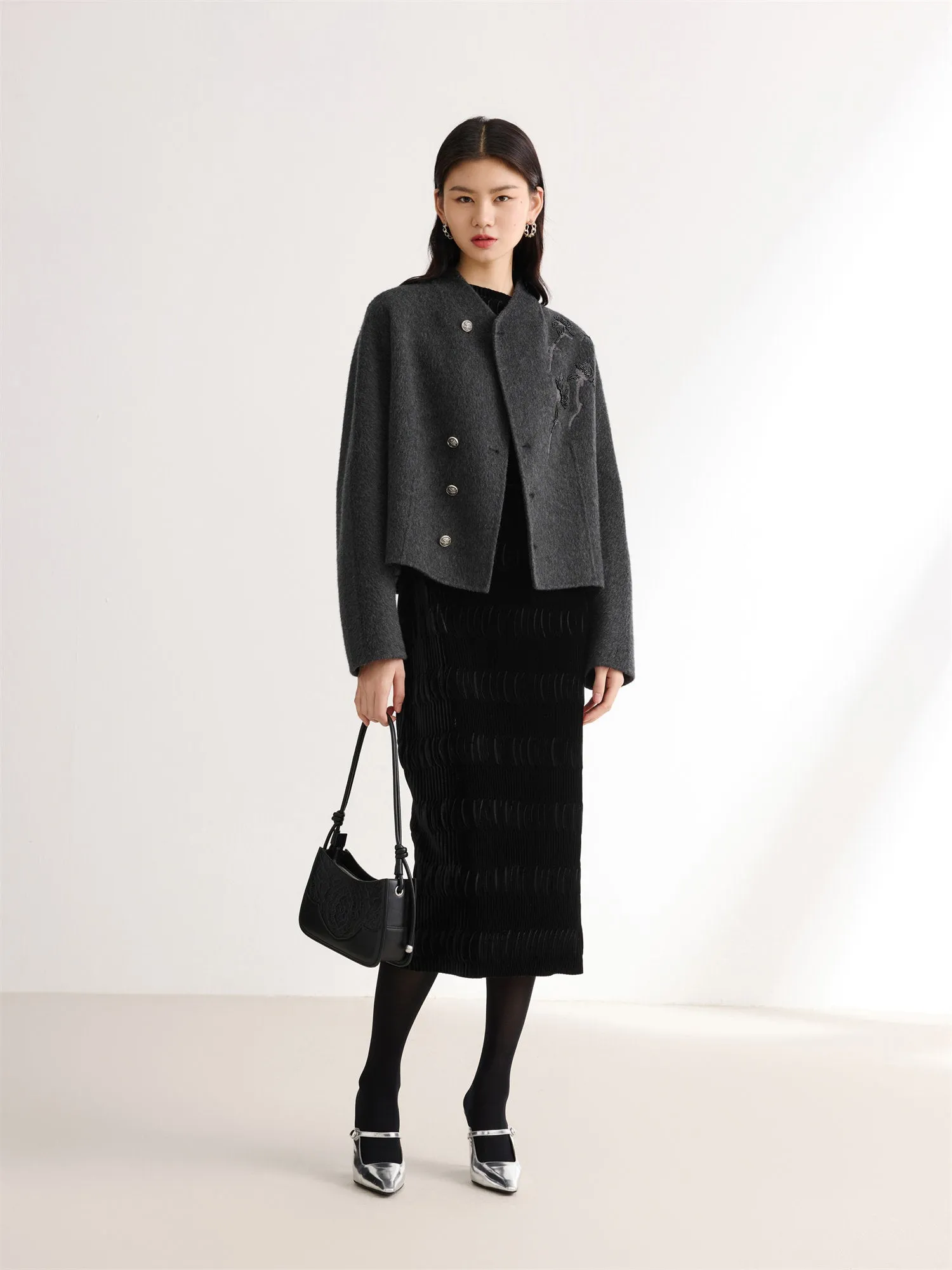 EP YAYING Sheep Wool National Style Coat