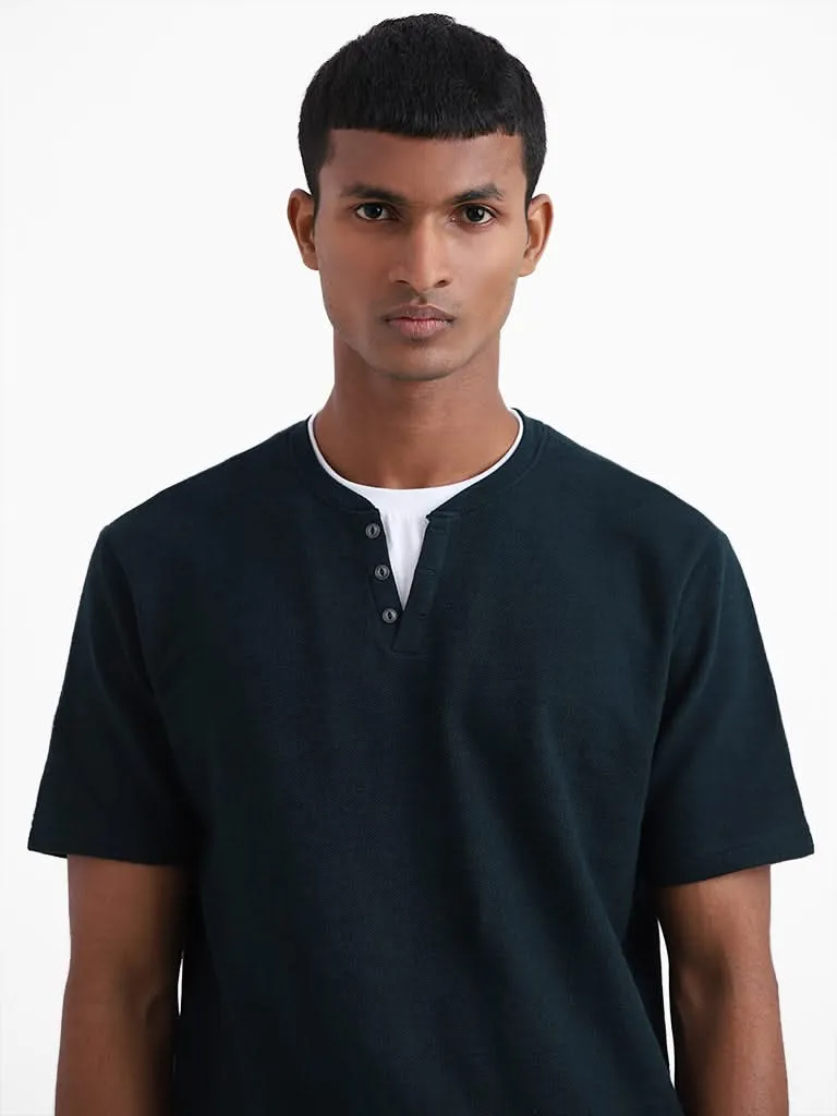 ETA Emerald Green Cotton Blend Slim-Fit T-Shirt