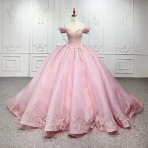 Exquisite Pink Ball Gown Dress