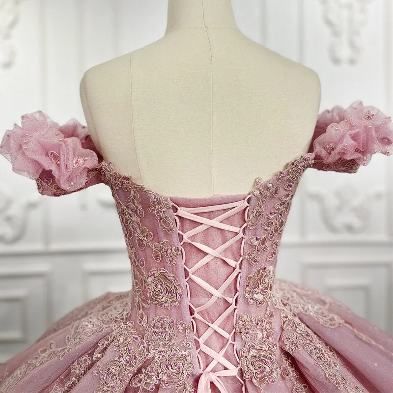 Exquisite Pink Ball Gown Dress