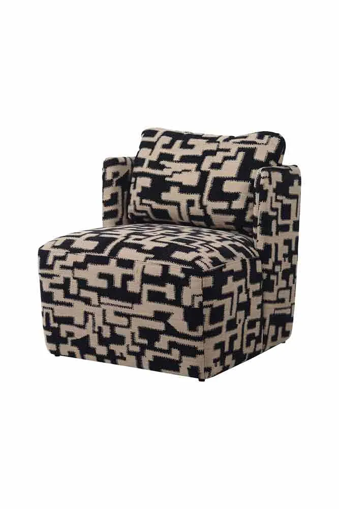 Fabulous Monochrome Pattern Club Chair