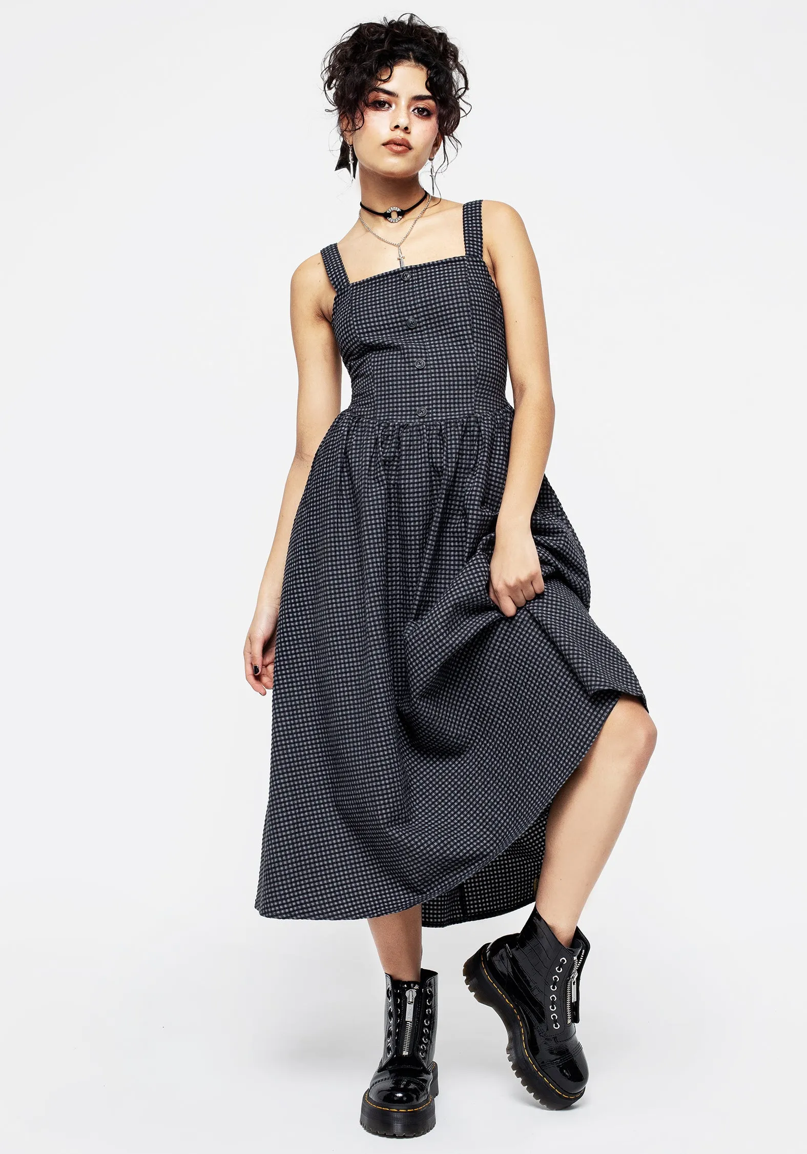 Faythe Apron Midi Dress