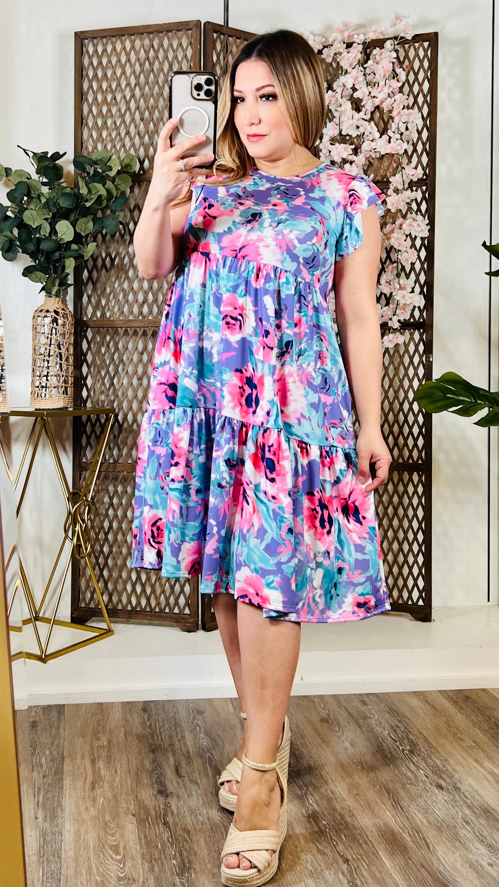 Floral Tiered Dress