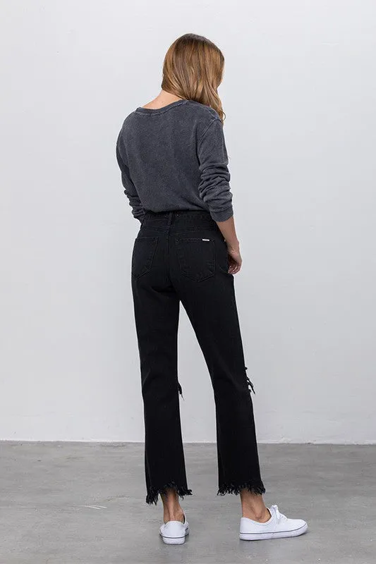 Frayed Straight Leg Jeans *Online Only*