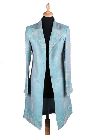 Grace Coat in Pale Cyan