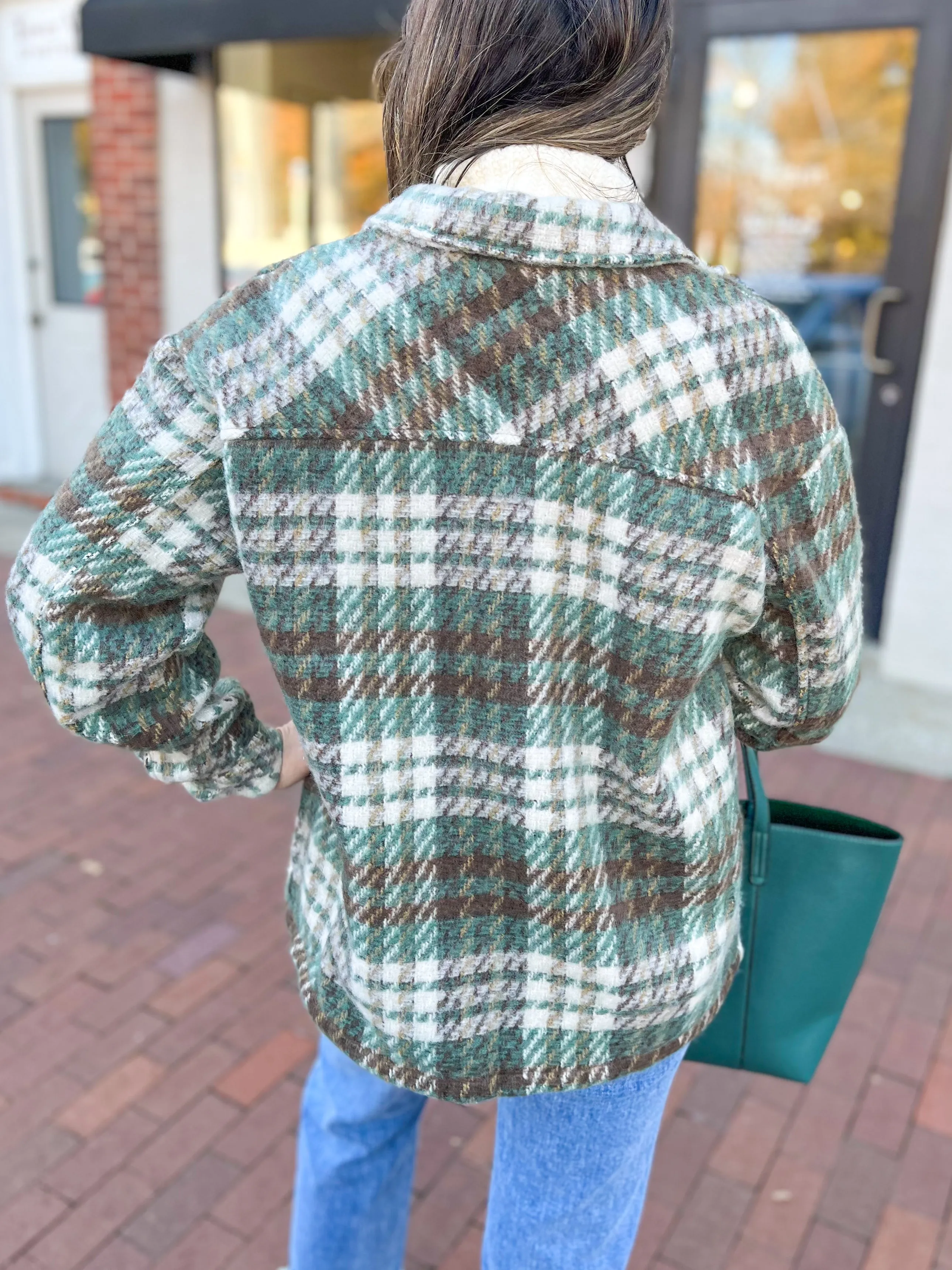 Green & Brown Plaid Jacket