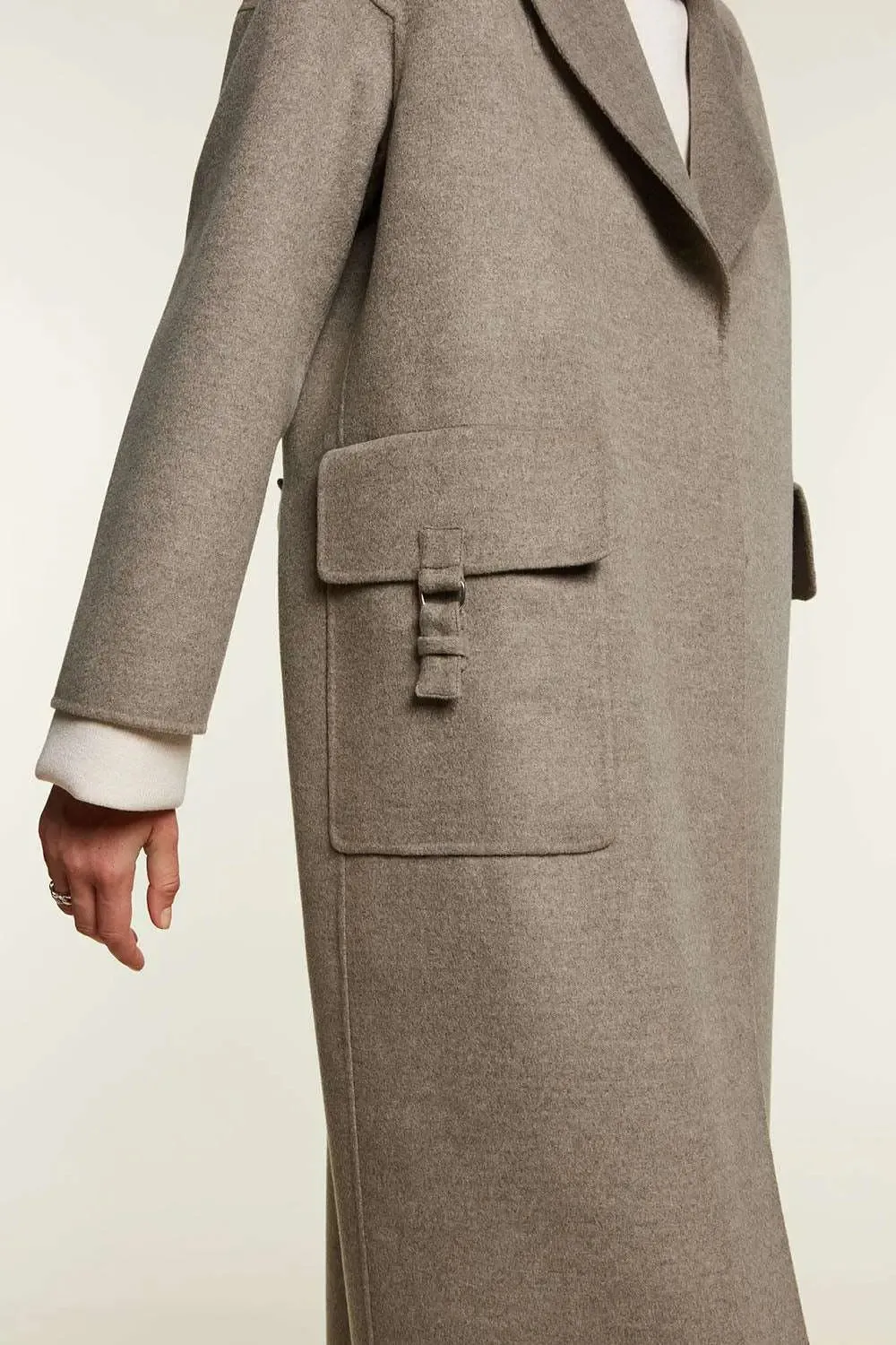 Grey cashmere coat