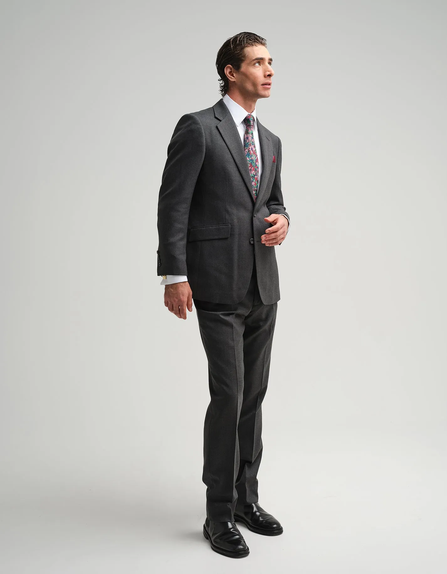 Grey Twill 2 Piece Suit