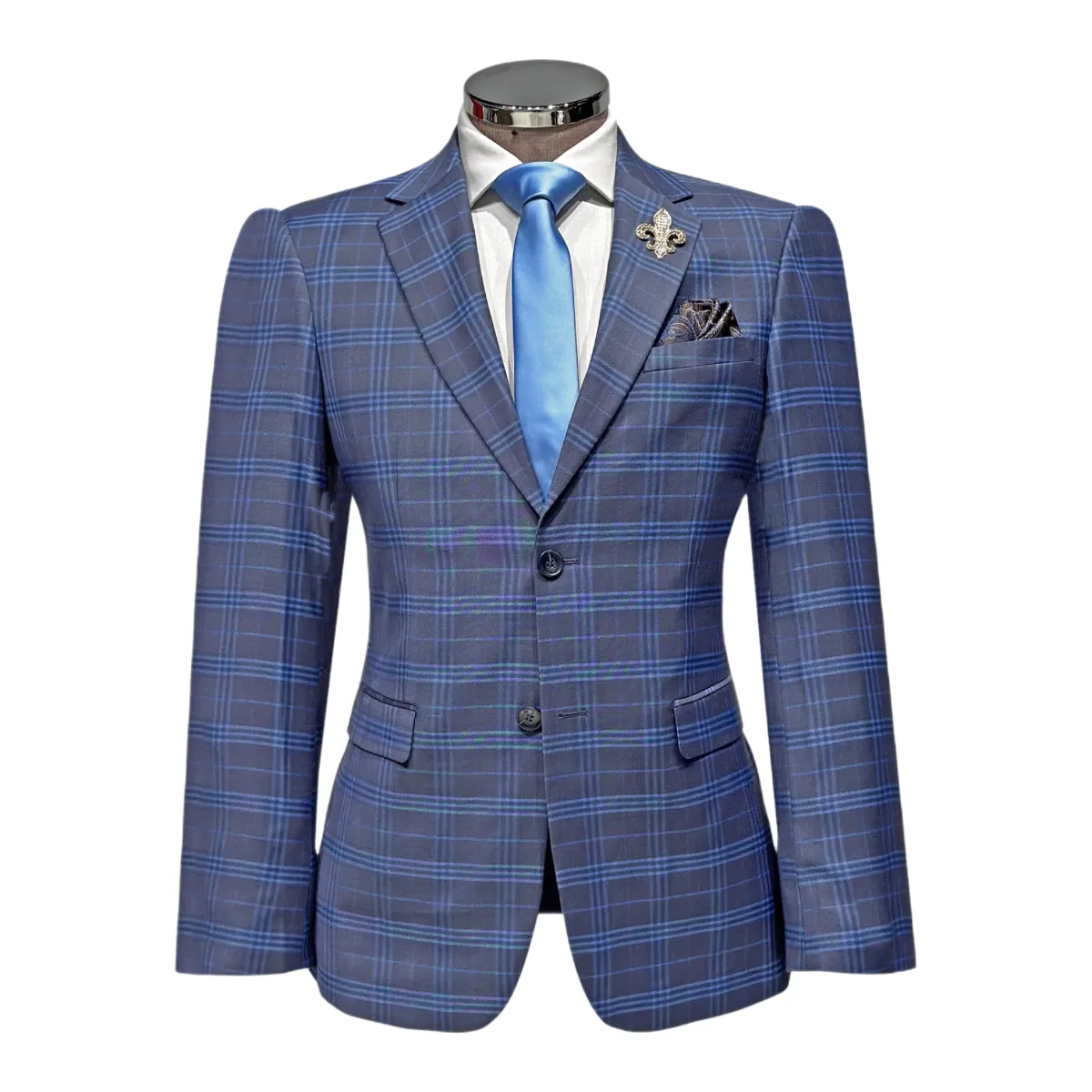 Greyson Slim Plaid Suit