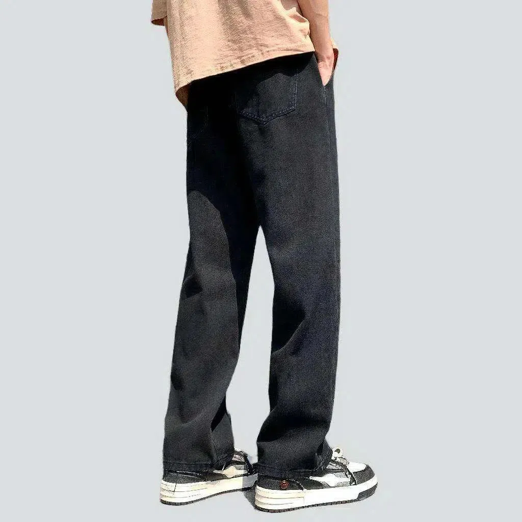 High-waist hip-hop men's denim pants