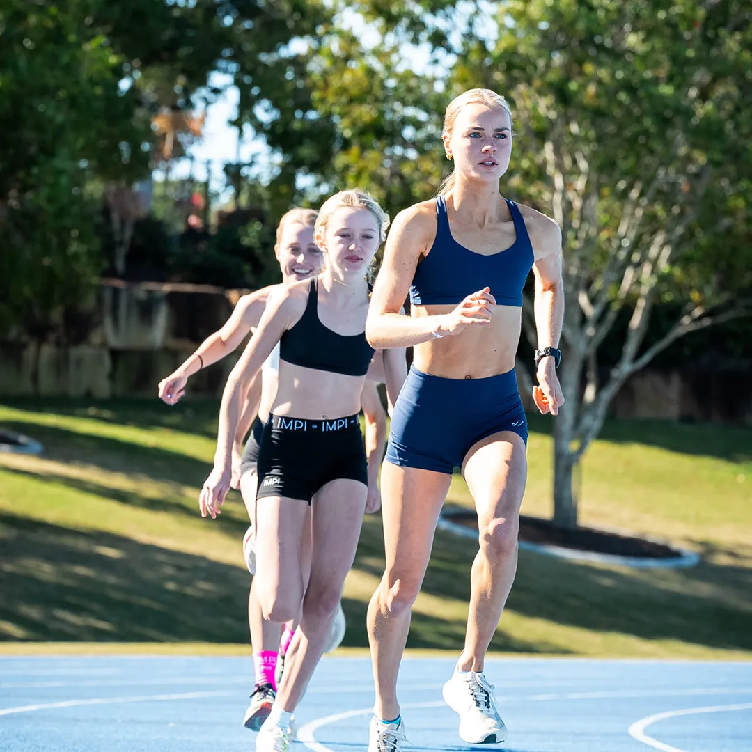 IMPI High Waisted Running Shorts - Navy