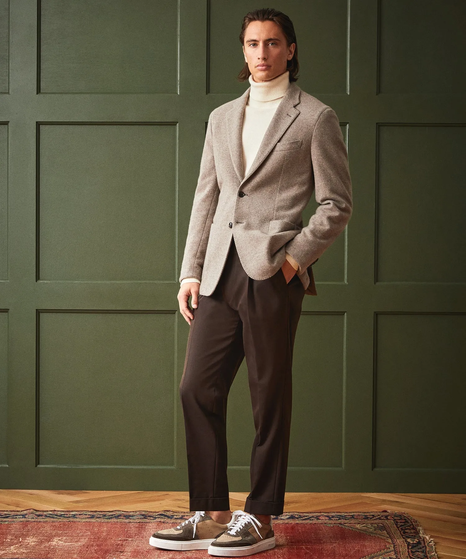 Italian Cashmere Sport Coat in Mushroom