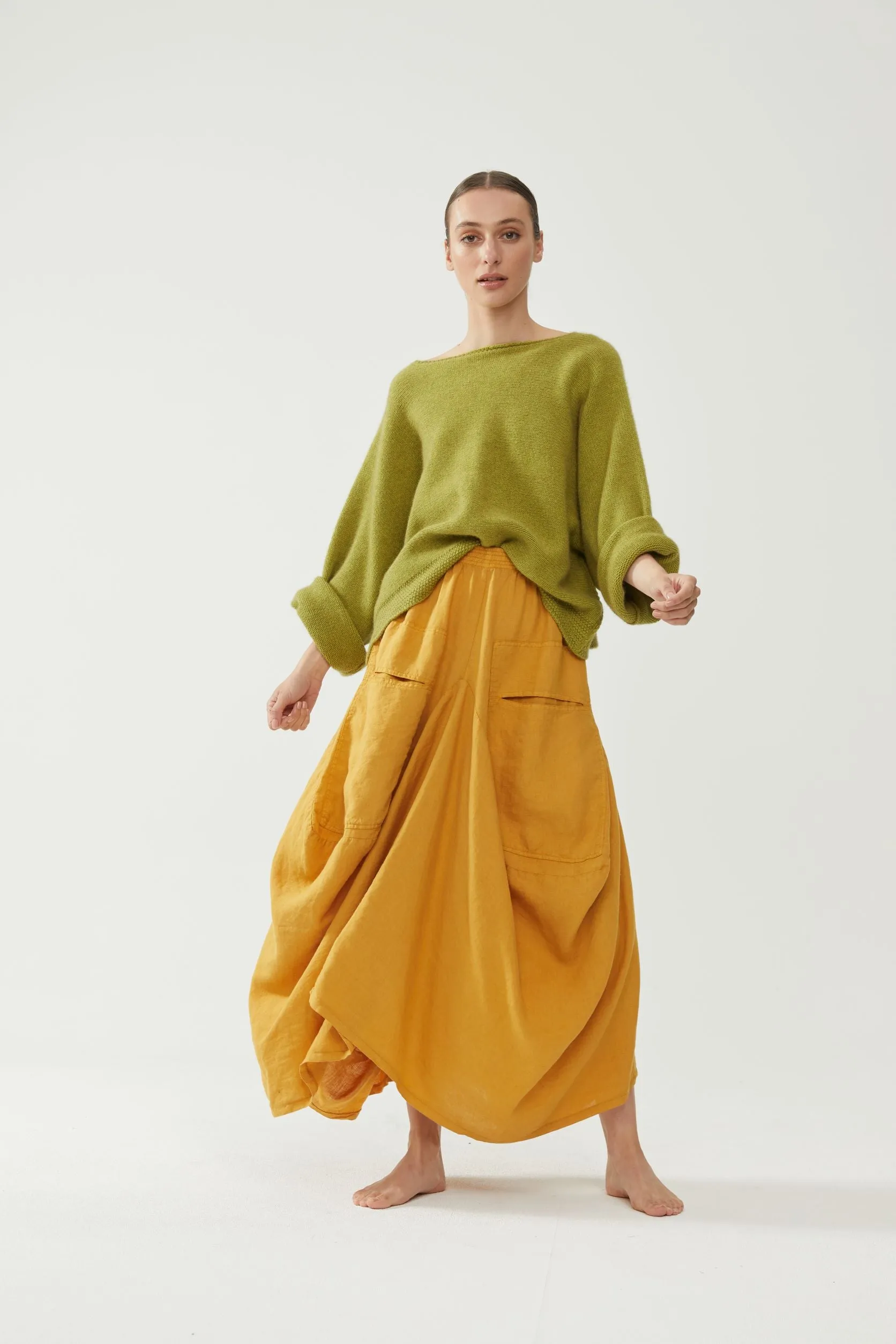 Kiitos Pocket Skirt Mustard