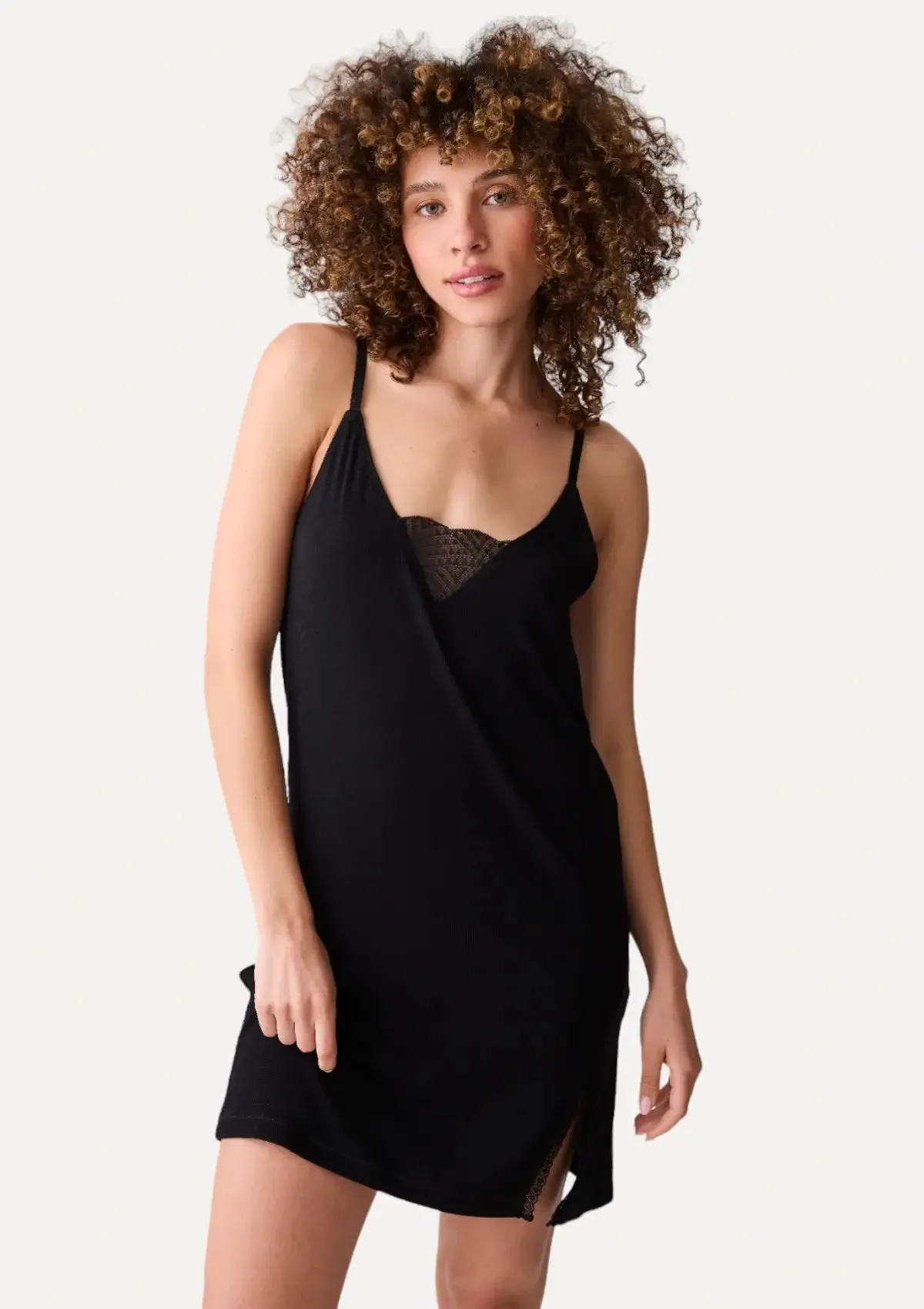 Lacey Basics Chemise - Black