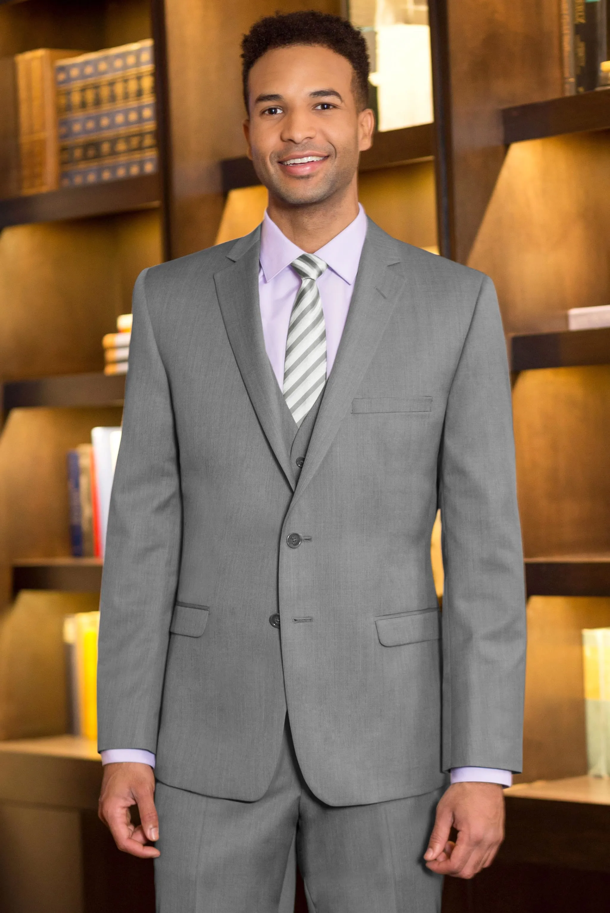 Light Grey Slim Fit Suit Coat