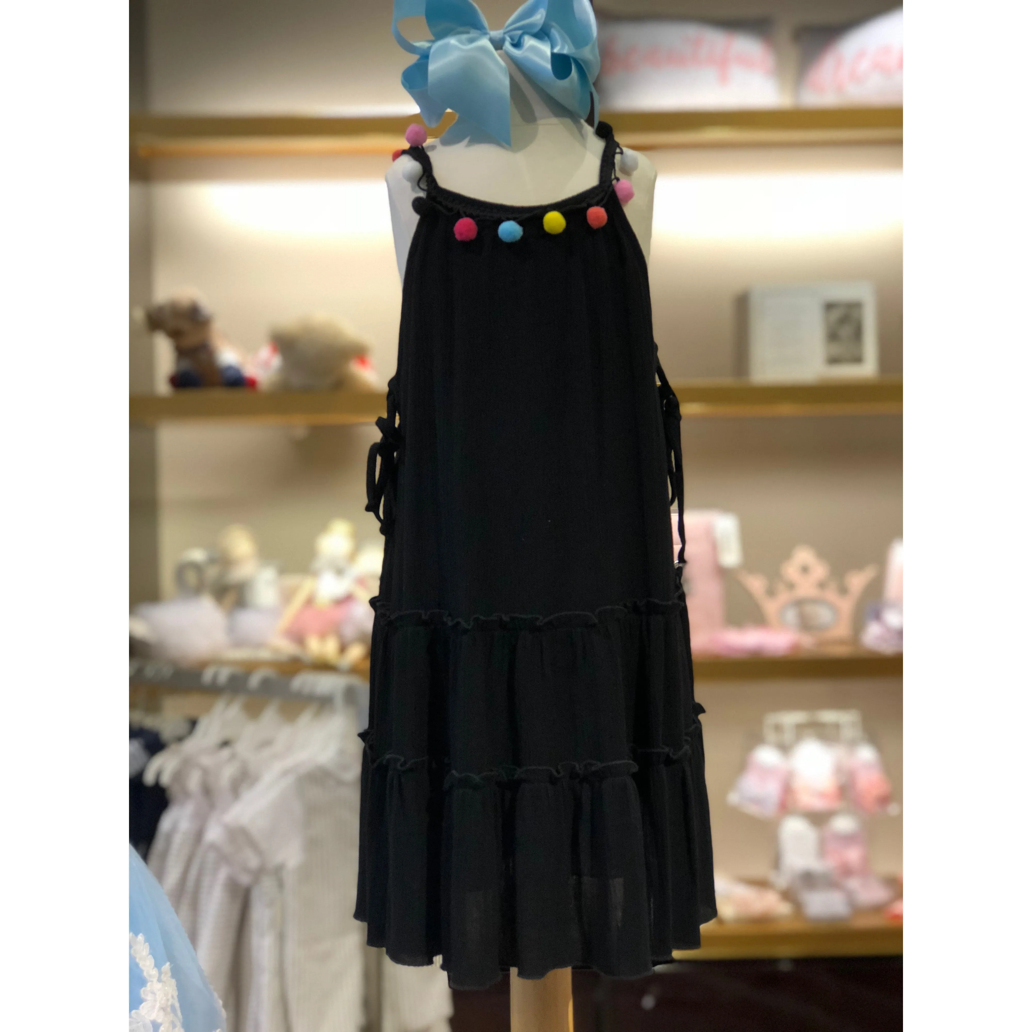 Little Mass Rainbow girl Tiered Dress