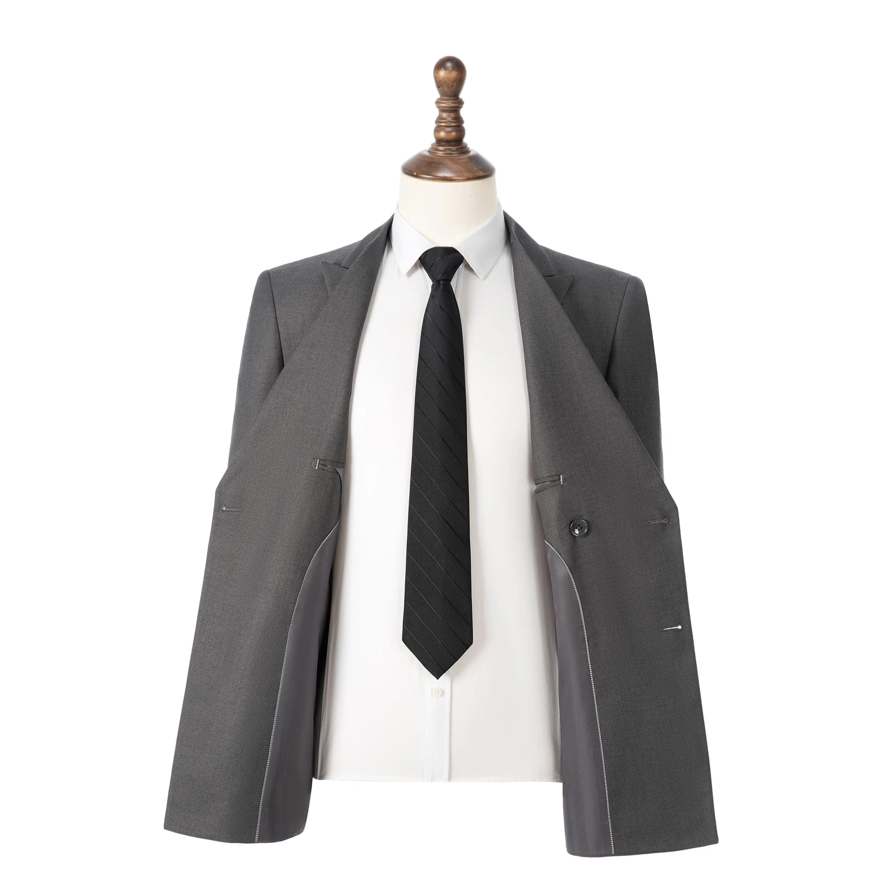 Mens 2 Piece Suit Slim Fit Double Breasted Peak Lapel Mens Coat (Blazer Pants)