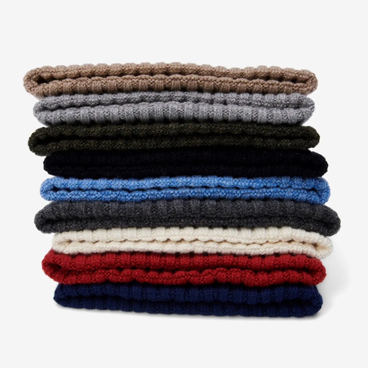 Milano (navy blue) - 100% cashmere ribbed beanie (unisex)