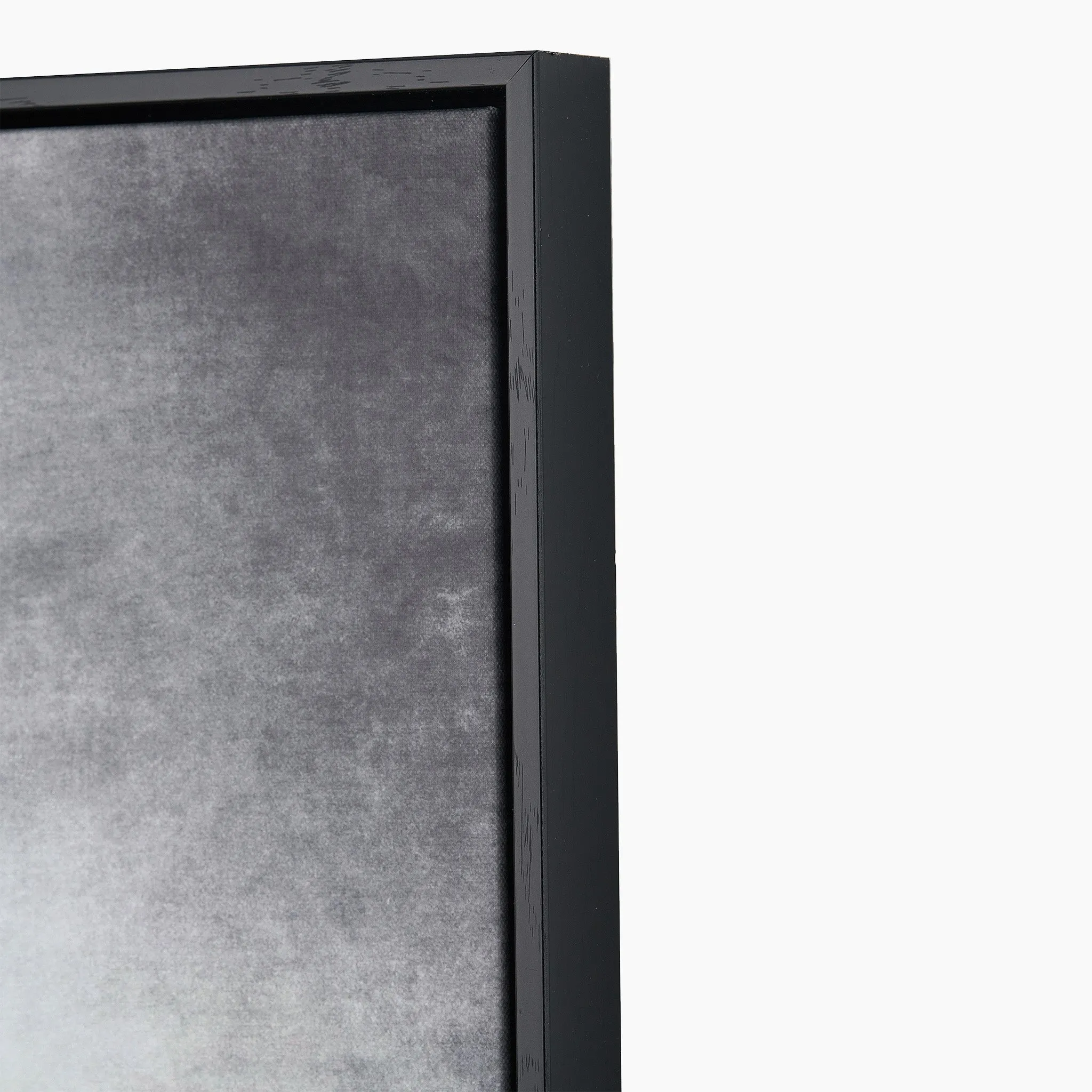 Monochrome Abstract Square Canvas with Black Frame