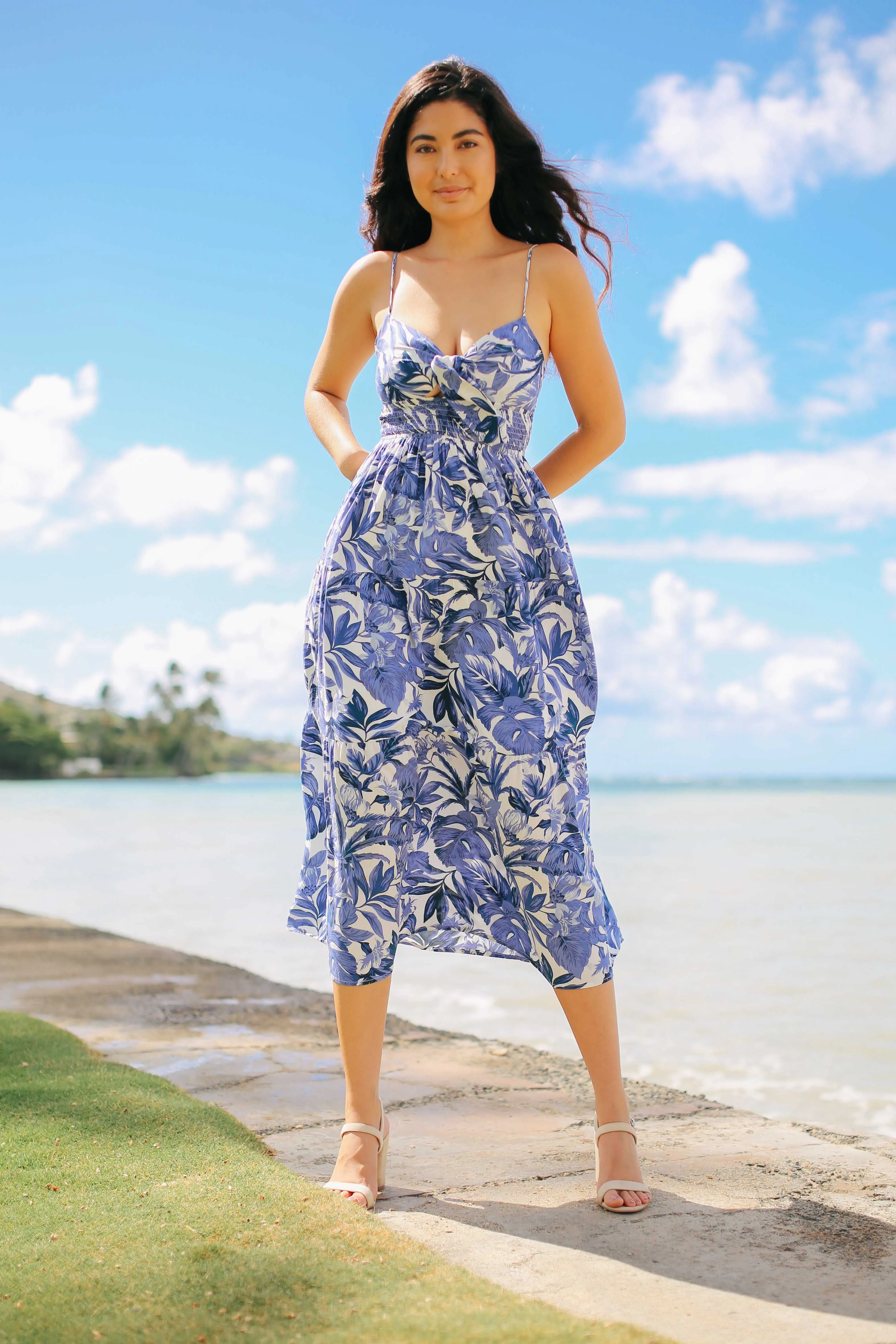 Monstera Tiered Maxi Dress