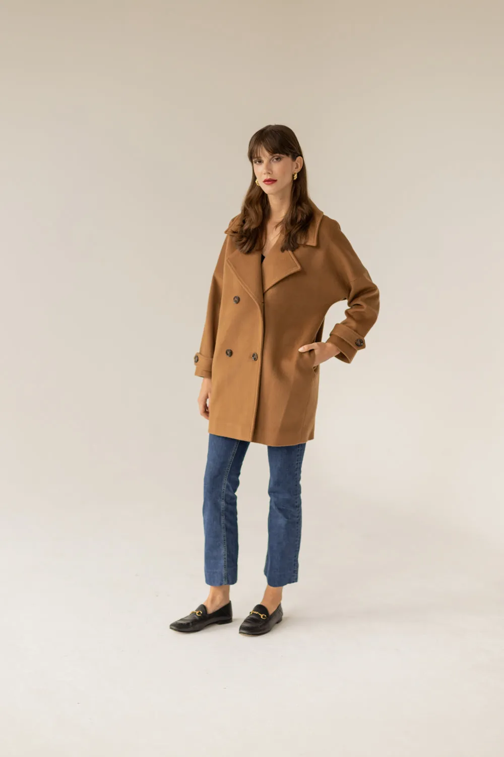 Nadine Cashmere Coat Caramel