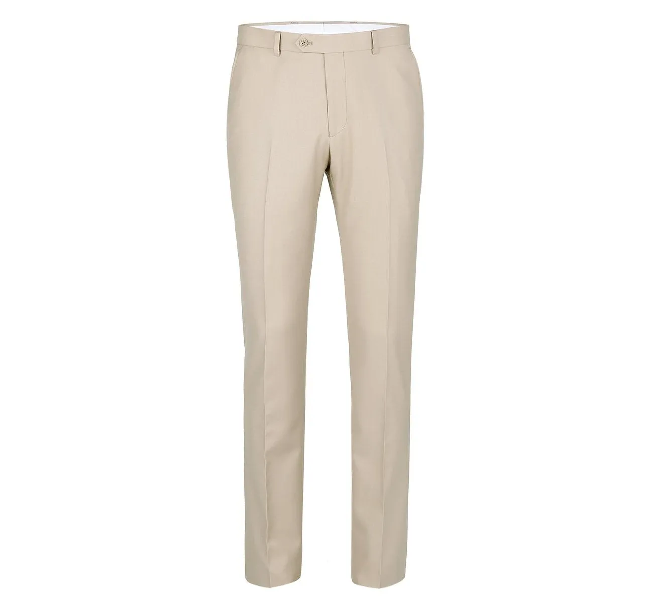 RENOIR Beige Classic Fit Flat Front Suit Separate Pants 201-3