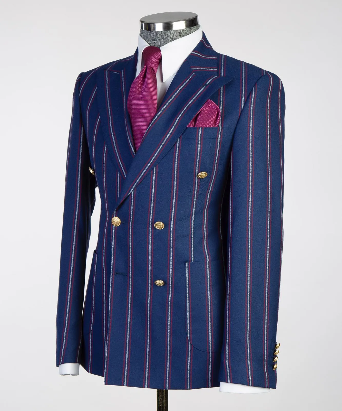 Sartoria Navy Blue Double Breasted Suit