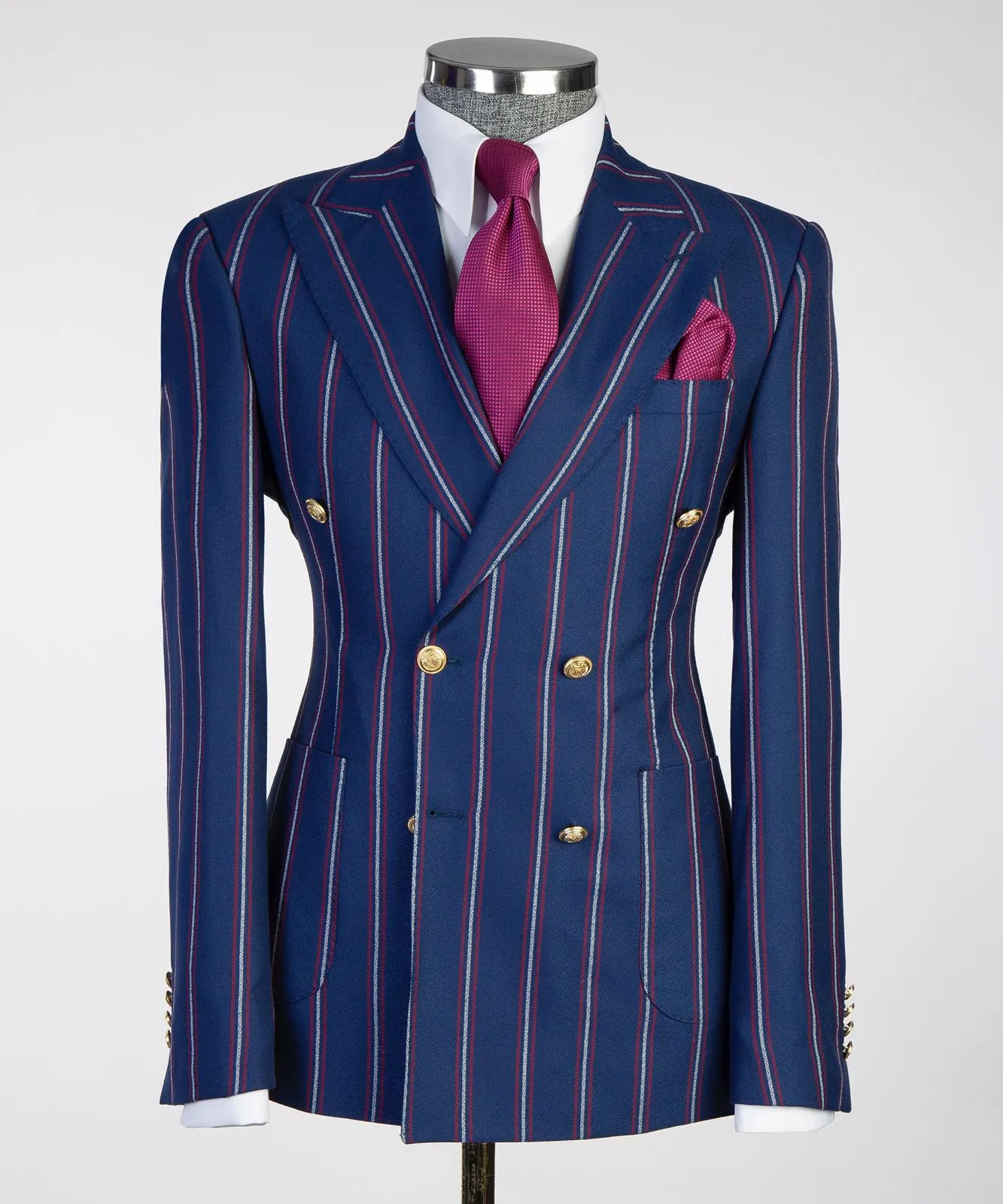 Sartoria Navy Blue Double Breasted Suit