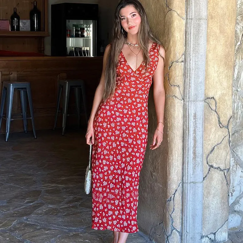 Siana V-Neck Maxi Floral Dress