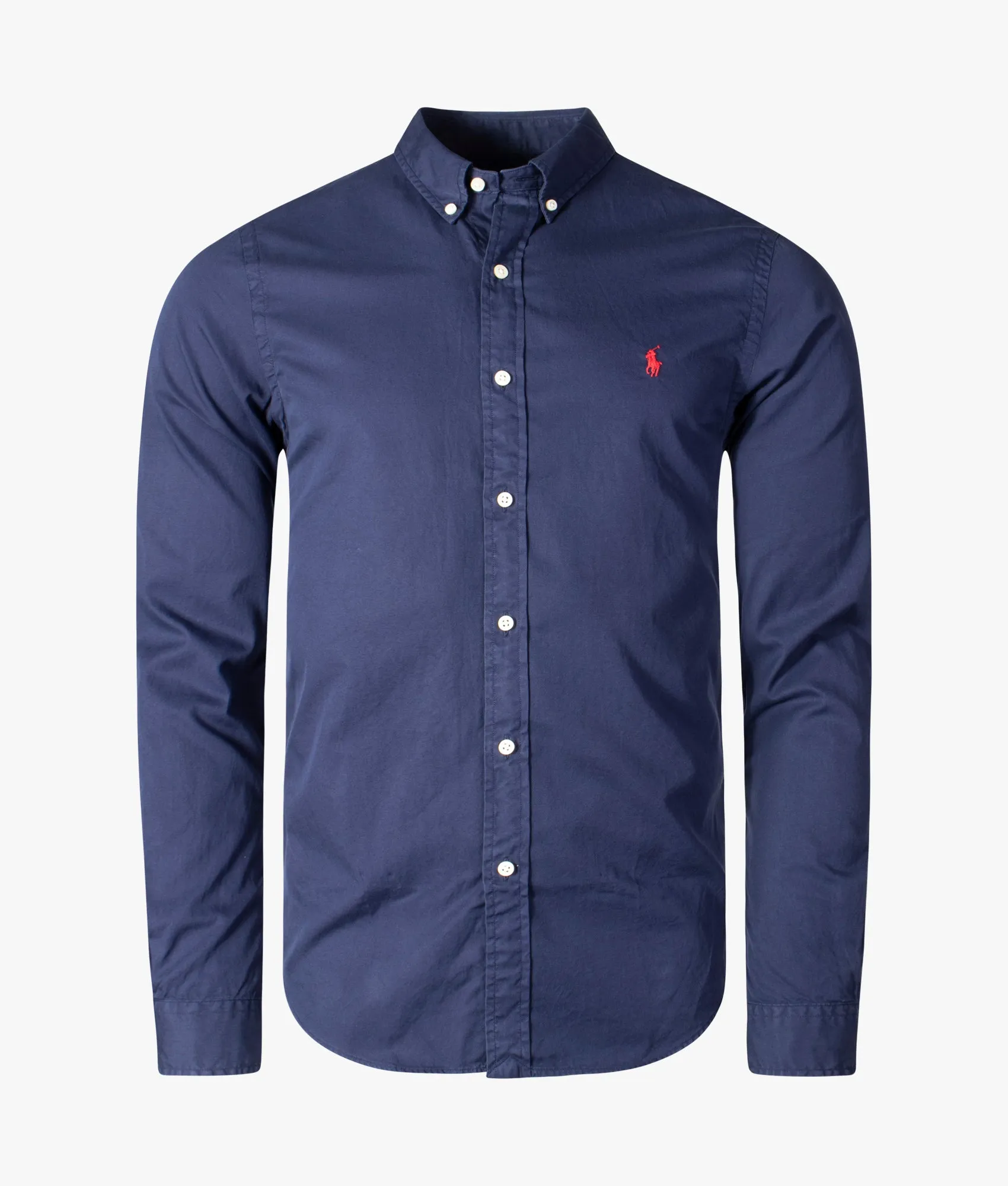 Slim Fit Garment-Dyed Twill Shirt