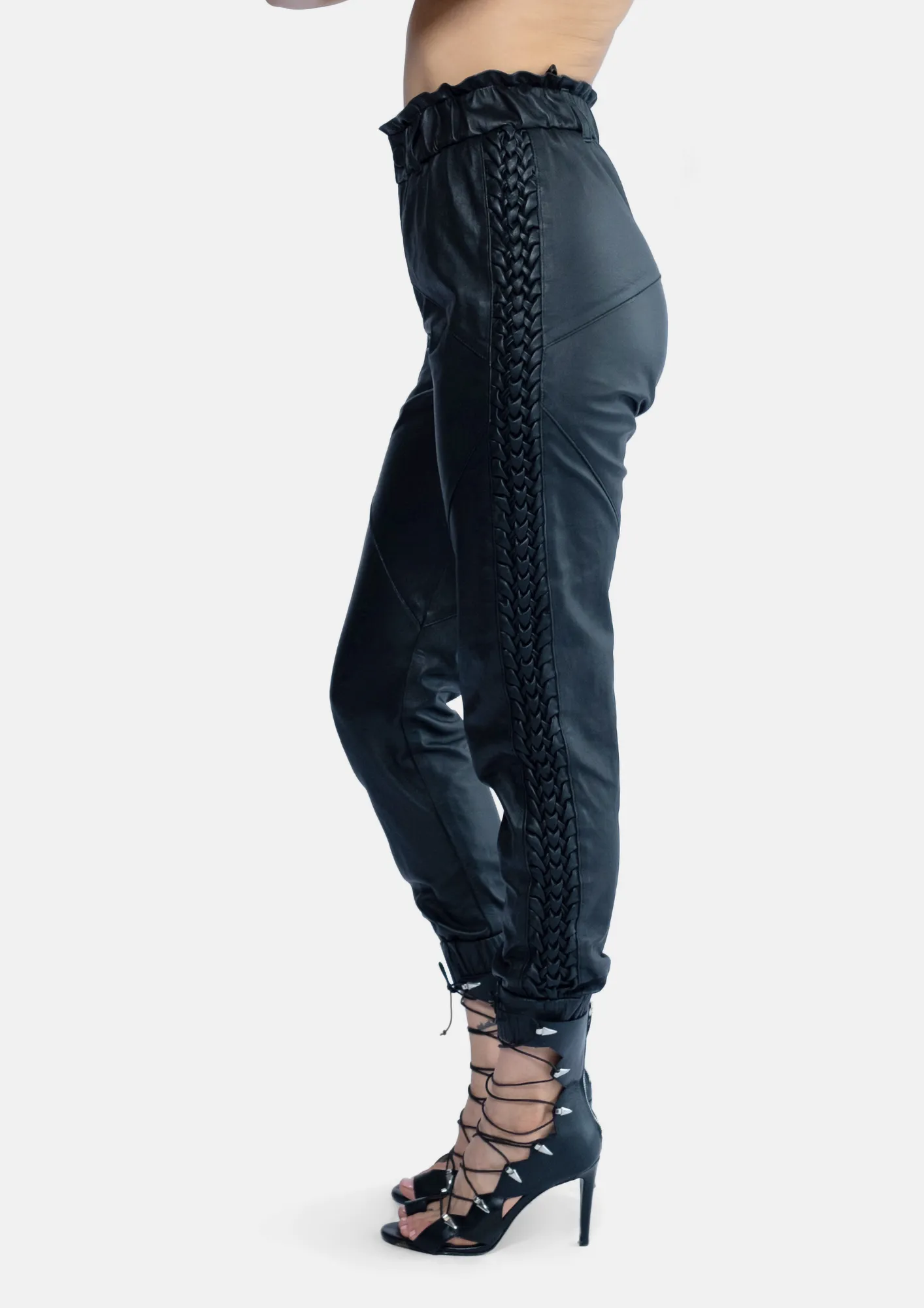 Smocking Leather Pant