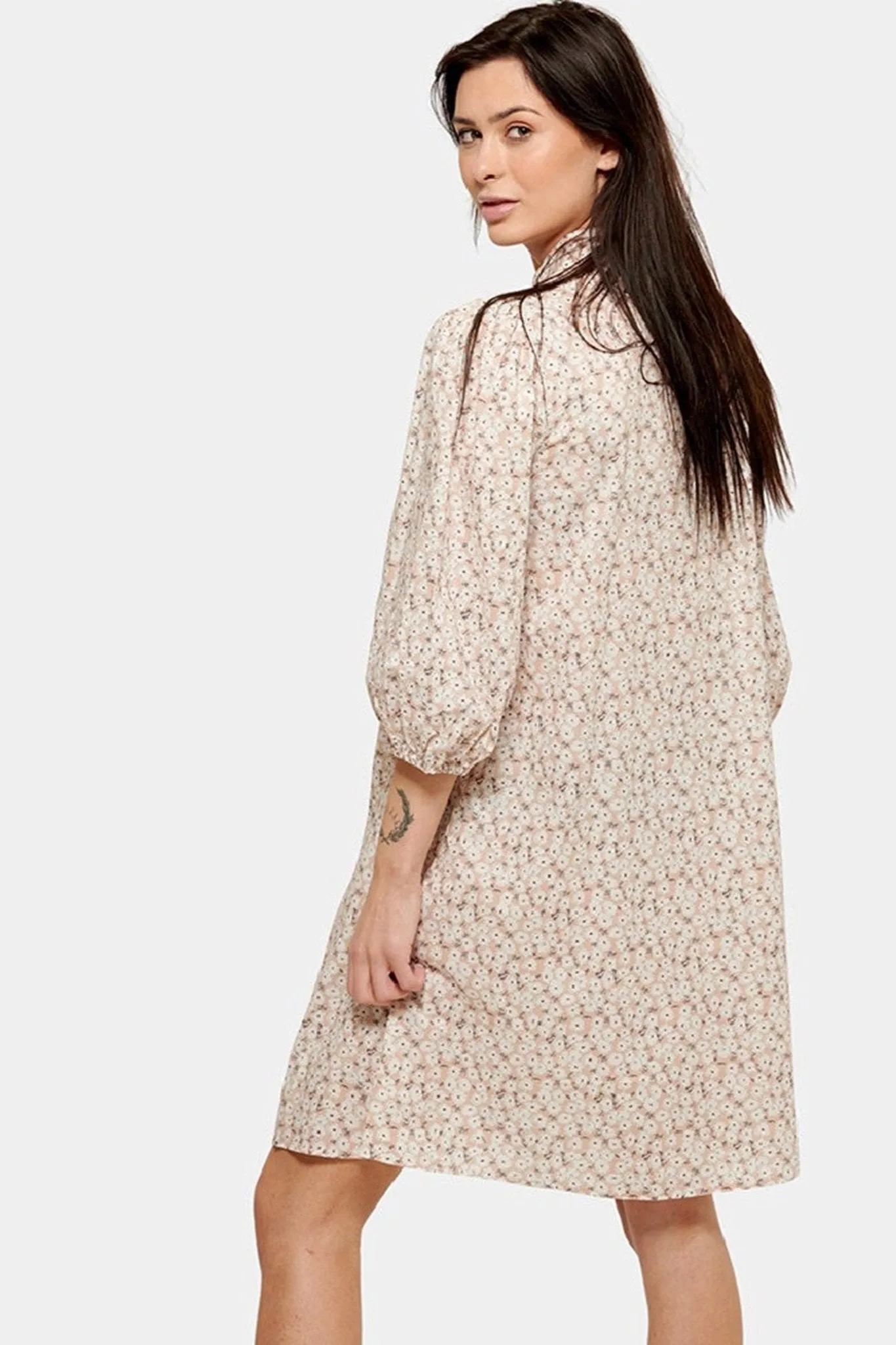 Sofie Shirt Dress - Beige Floral