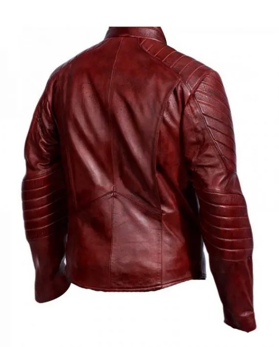 Superman Vs Batman Maroon Leather Jacket